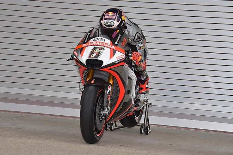 So sieht Stefan Bradl auf der Aprilia RS-GP aus