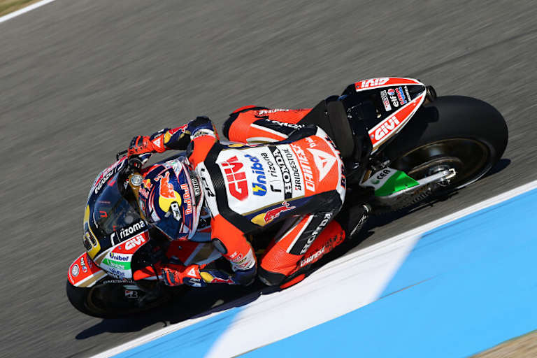 Stefan Bradl lag 1,1 sec hinter Márquez auf Rang 7