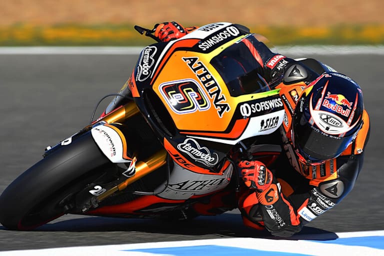 Stefan Bradl: Er beschleunigt stark mit viel Schräglage, das überhitzt den Hinterreifen