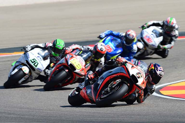 Die wilde Meute: Stefan Bradl (6) vor Bautista (19), Laverty (50), Vinales und Hayden