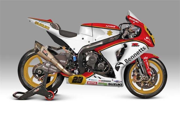 Mit dieser Sonderlackierungen starten am kommenden Wochenende die Bennetts Suzuki in Brands Hatch