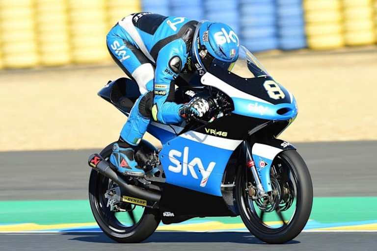 Rookie Nicolò Bulega aus dem VR46-Team stürzte schwer