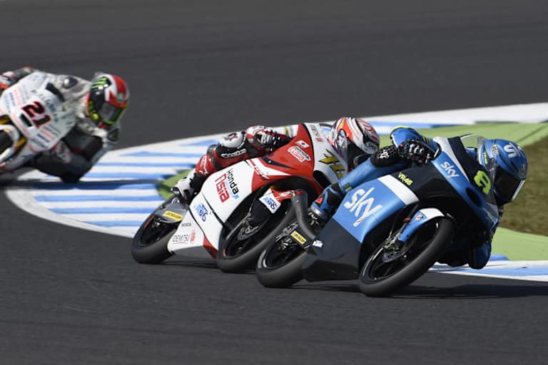 Im Rennen: Bulega (8) vor Ono und Bagnaia