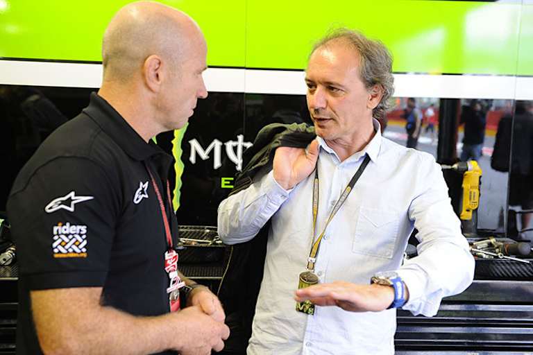 Randy Mamola mit Luca Cadalora 2014
