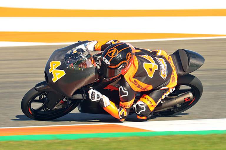 Aron Canet in Valencia auf der KTM