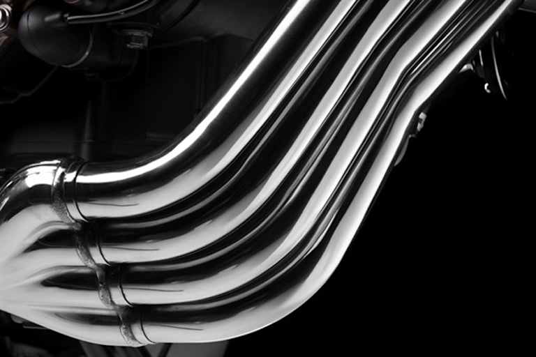 Markante Krümmerführung an den 650er-Modellen von Honda  