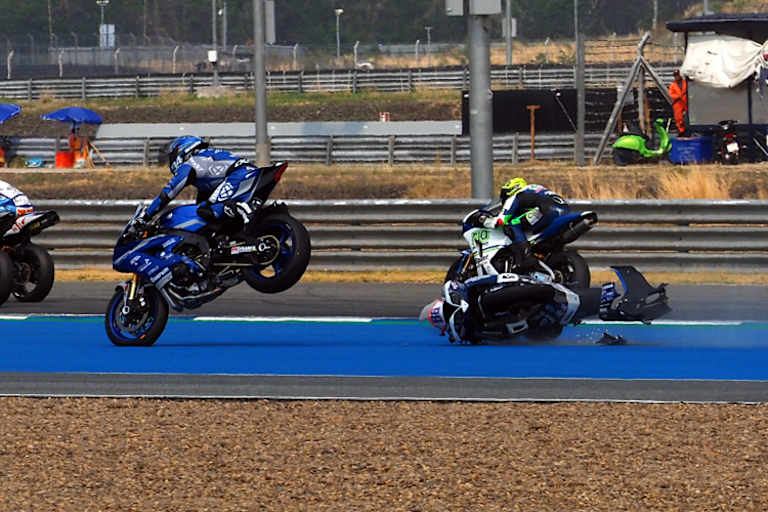 Die glückliche Landung von Corentin Perolari