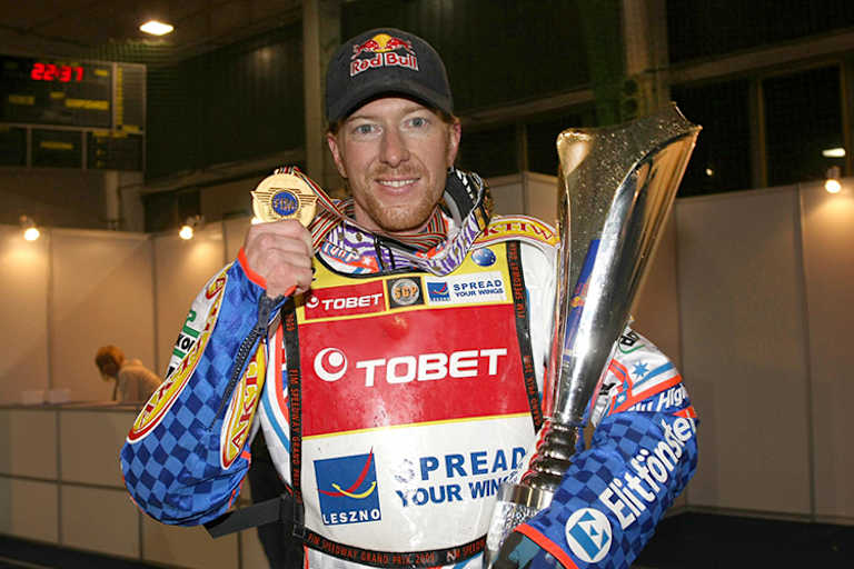 Jason Crump nach seinem Titelgewinn 2009