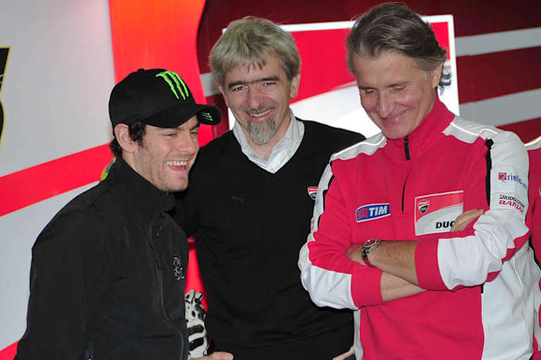 Cal Crutchlow, Gigi Dall'Igna und Ducati-Sportdirektor Paolo Ciabatti