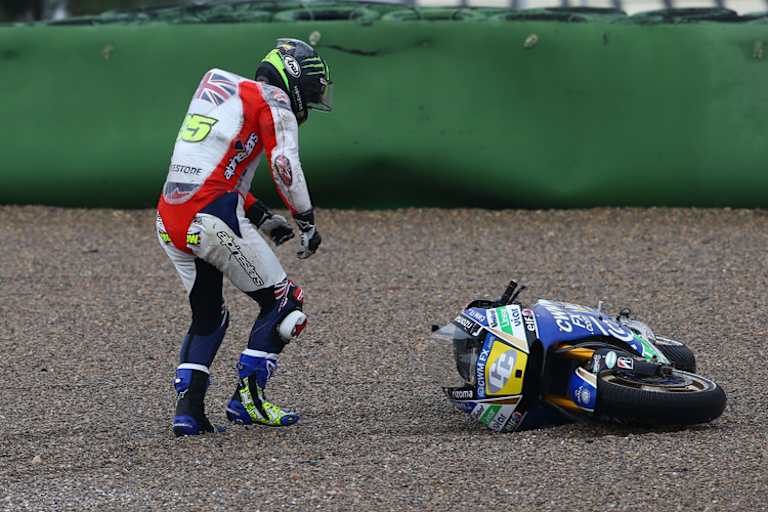 Der Brite versenkte die LCR-Honda schnell im Kies