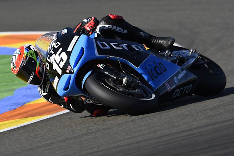 Alex De Angelis beim sonnigen Montag-Test in Valencia