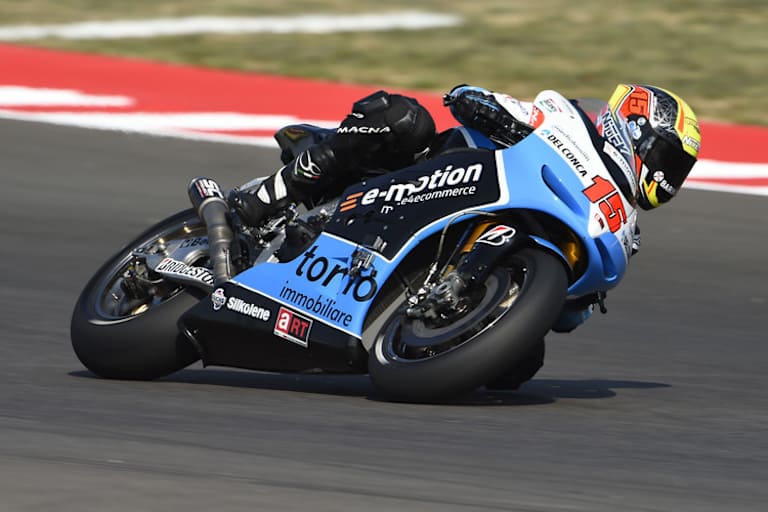 Alex De Angelis auf der ART-Aprilia in Misano 2015