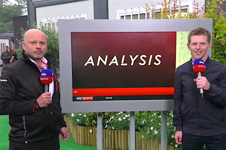 Dean Locke (links) mit dem Sky-F1-Experten Anthony Davidson