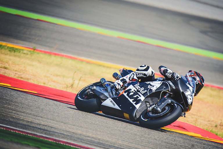 Randy de Puniet gehörte bereits 2016 zum KTM-Testteam (hier in Aragón)