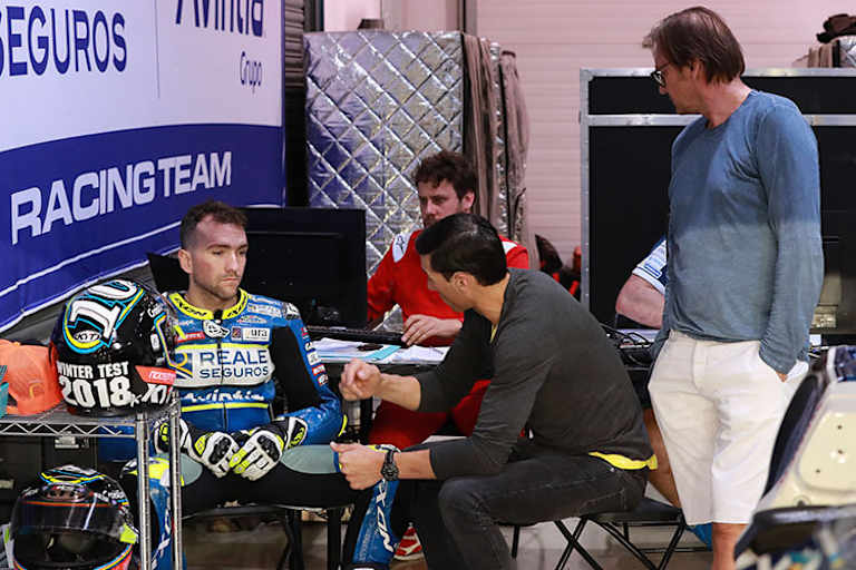 Didier de Radigues (re.) mit Landsmann Xavier Siméon und Ruben Xaus