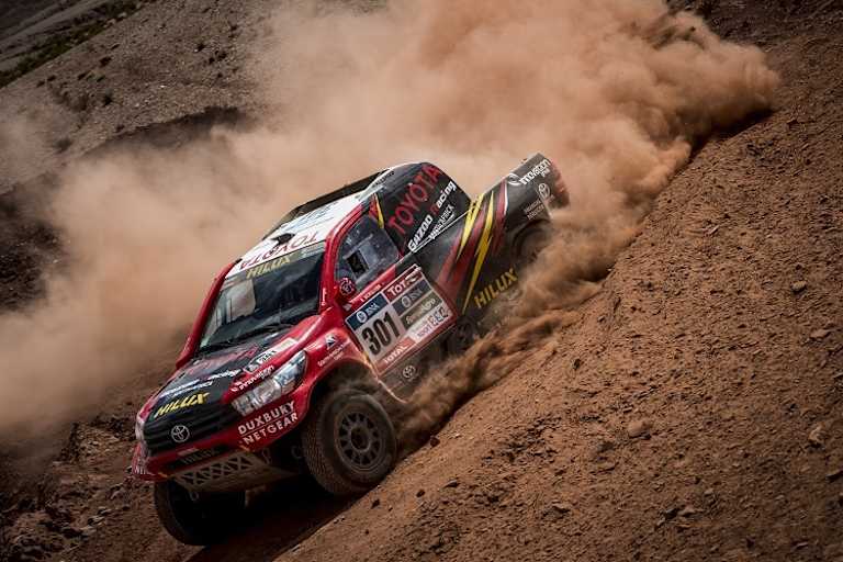 Das südafrikanisch-deutsche Toyota-Team Giniel de Villiers/Dirk von Zitzewitz