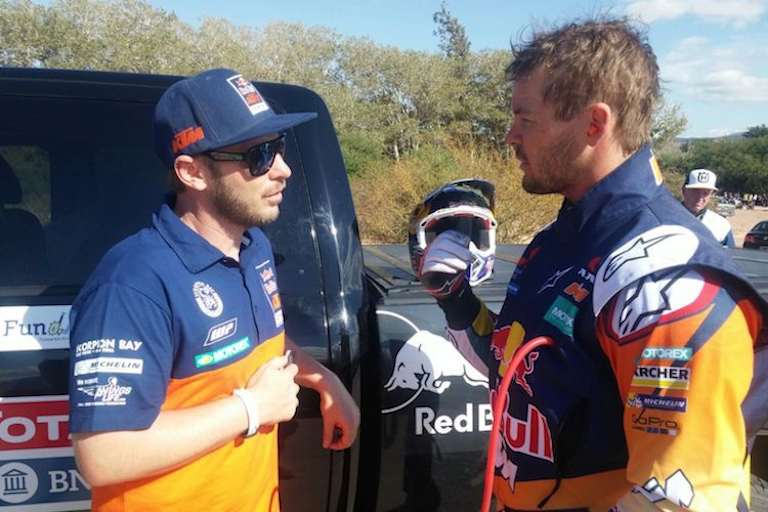 Alex Doringer (li) mit Toby Price