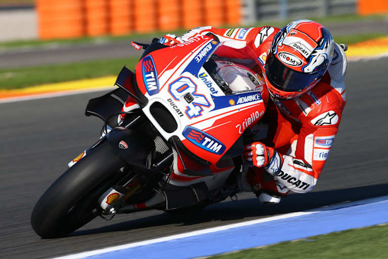 Andrea Dovizioso beim Valencia-Test mit zusätzlichen Flügeln
