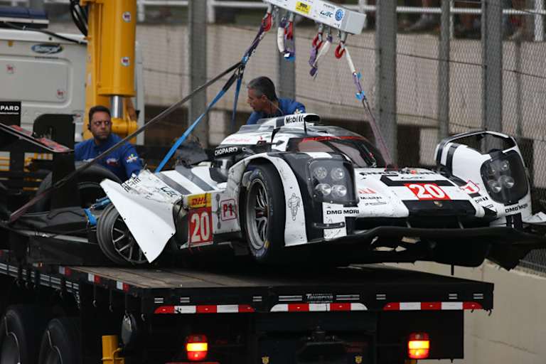 Das Wrack des Porsche 919