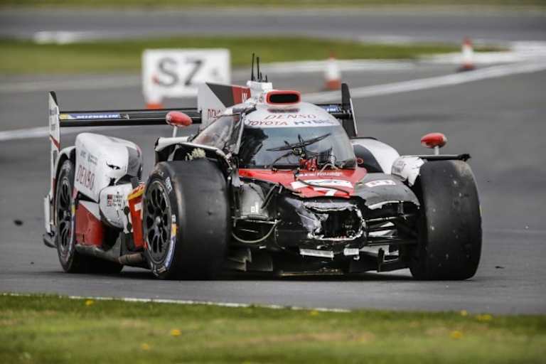 Der Toyota TS 050 Hybrid von José María López nach dem Crash