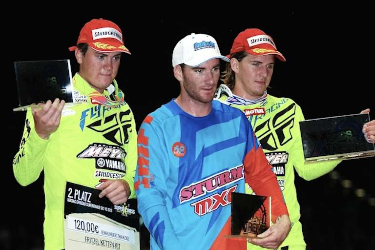 Podium Super-Race: Politelli, Aranda, Lamay (vlnr.)