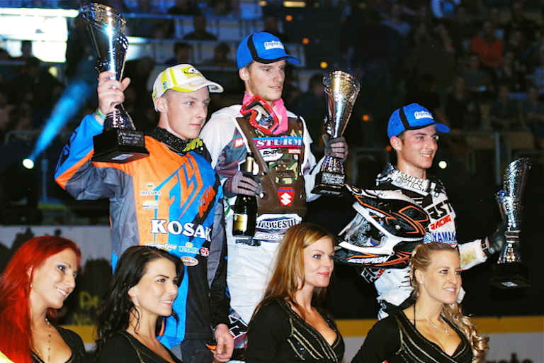 Ein rein französisches SX2-Tagespodium: Aubin vor Irsuti und Ropin