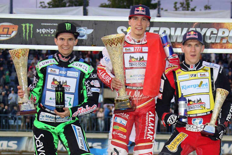 Die Top-3 von Daugavpils: Patryk Dudek, Piotr Pawlicki und Maciej Janowski