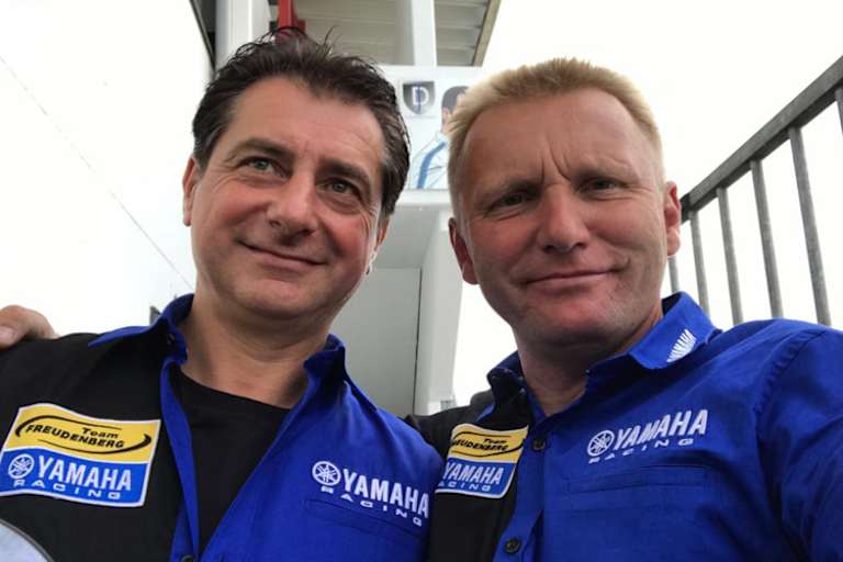 Enderlein sen. mit Carsten Freudenberg (v.li.)