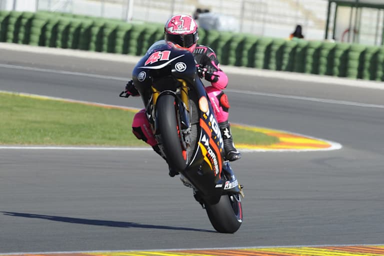 Aleix Espargaró auf der FTR-Yamaha beim Test in Valencia