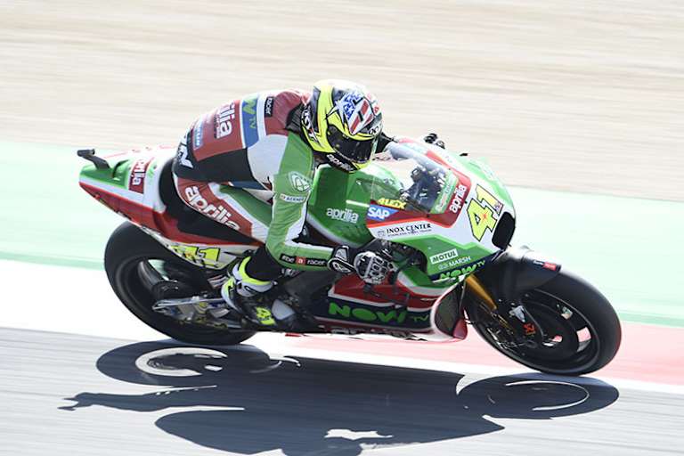 Aleix Espargaró war mit der Aprilia schnell, ging aber zehn Mal leer aus
