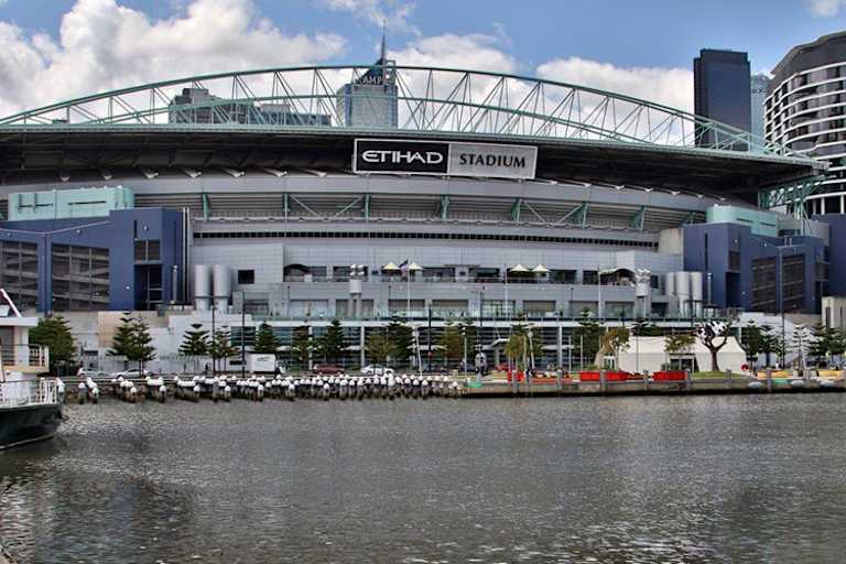 Blick ins Etihad Stadium in Melbourne