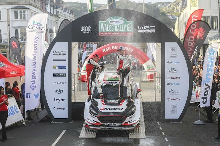 Daniel Barritt (li.) und Elfyn Evans bei ihrem ersten Sieg