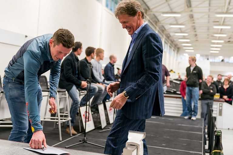 Elfyn Evans (li.) und Malcolm Wilson