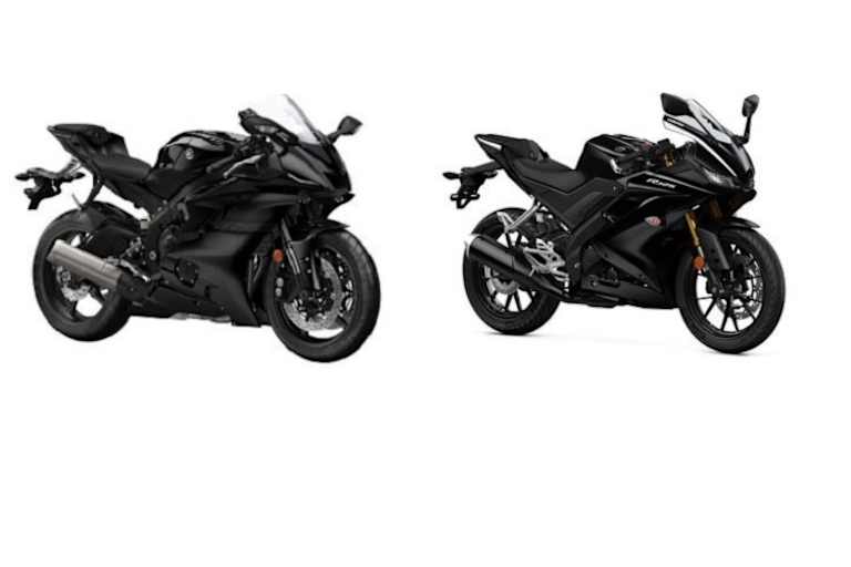 Markannter Unterschied: Links die R6 in Midnight Black, rechts die R125 in Tech Black