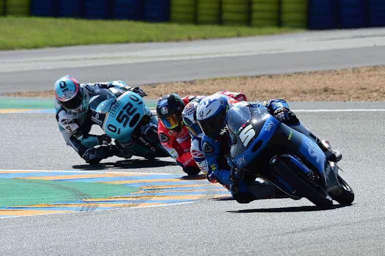 Fenati vor Bastianini, Bagnaia und Kent
