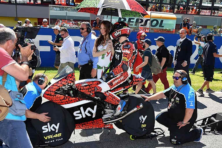 Die KTM von Fenati war für den Italien-GP in den Nationalfarben gehalten