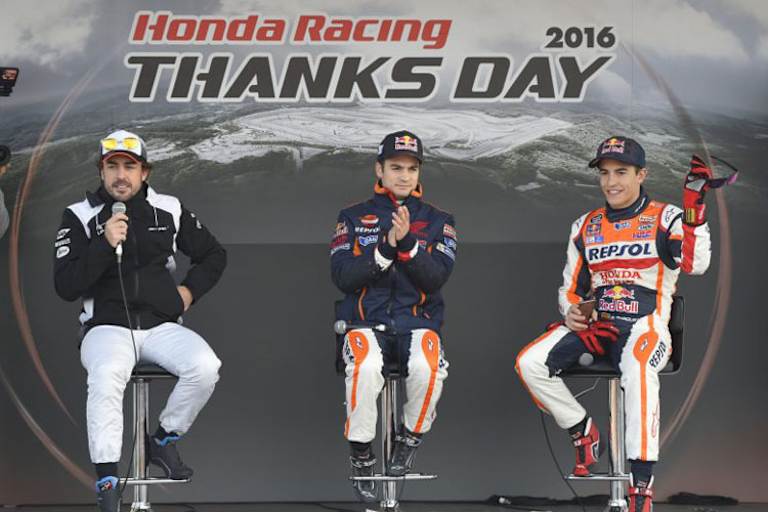 Fernando Alonso, Dani Pedrosa und Marc Márquez