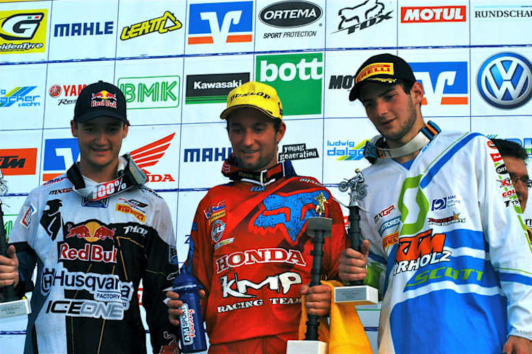 Die Top-3 in Gaildorf: Dean Ferris, Max Nagl und Dennis Ullrich (v.l.)