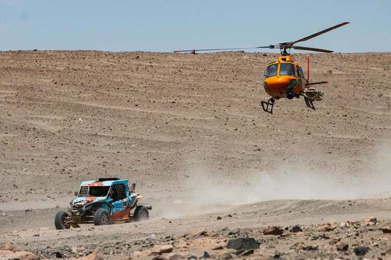 Annett Fischer im Can-Am während der Rallye Dakar