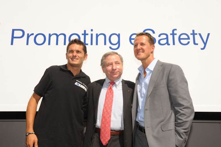 Giancarlo Fisichella, Jean Todt und Michael Schumacher 2009