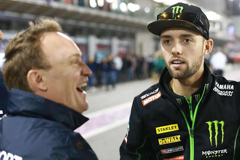 Jonas Folger mit TV-Kommentator Ralf Waldmann