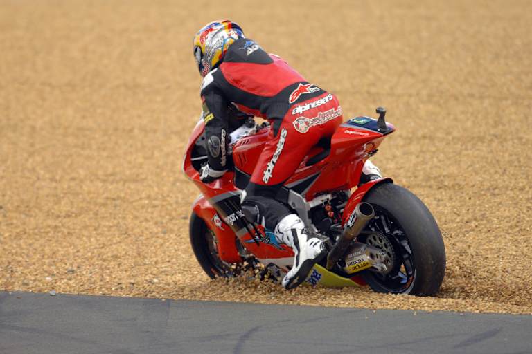 Im FP1 ritt Folger einmal in das Kiesbett aus
