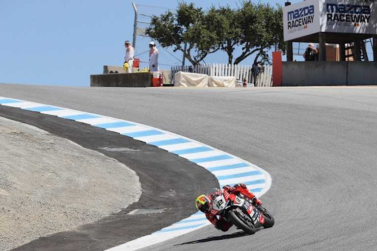 In Laguna Seca mit der berüchtigten Corkscrew landete Forés zwei Mal auf Rang 5