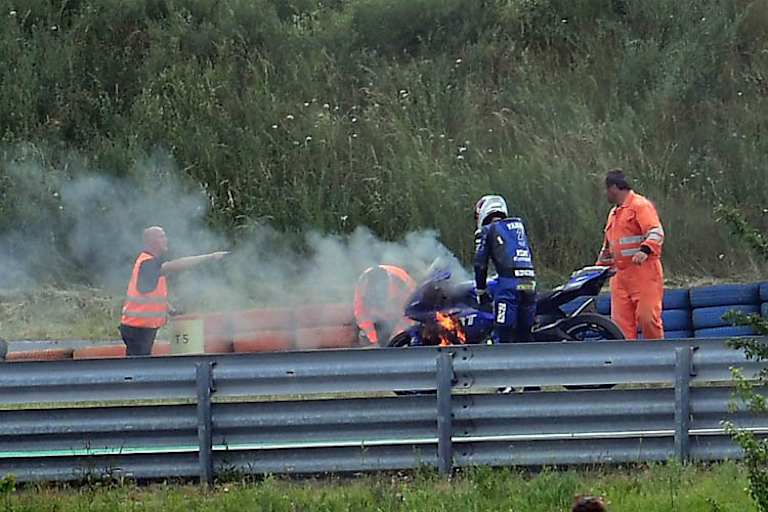 Marvin Fritz und sein zerstörtes Bike