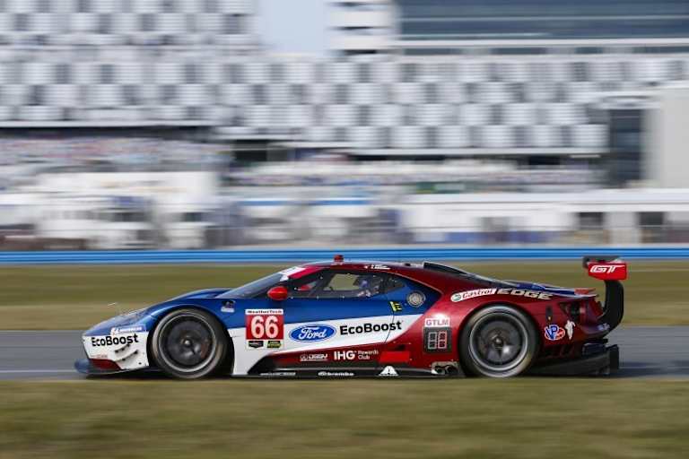 In der GTLM-Klasse vorn: Der Ford GT von Joey Hand, Dirk Müller und Sébastien Bourdais