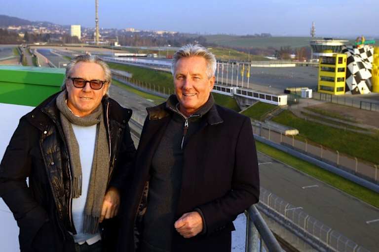 Wayne Gardner (links) und Nick Wigley