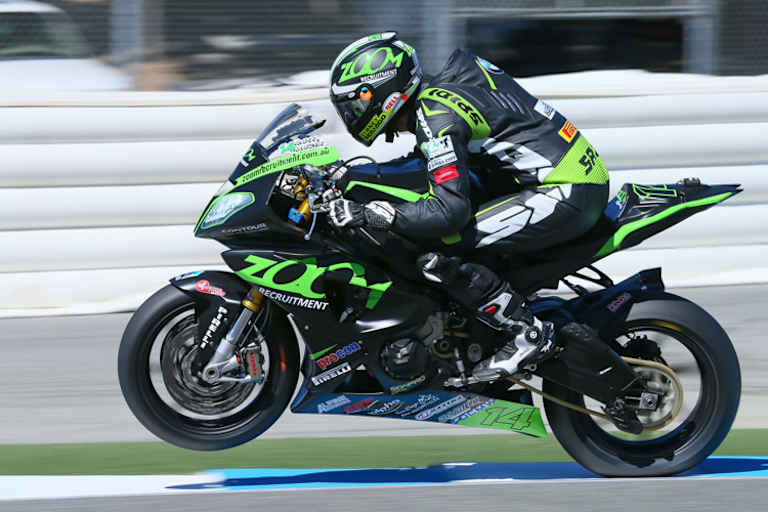 Technisch war Glenn Allerton mit seinem Bike unterlegen