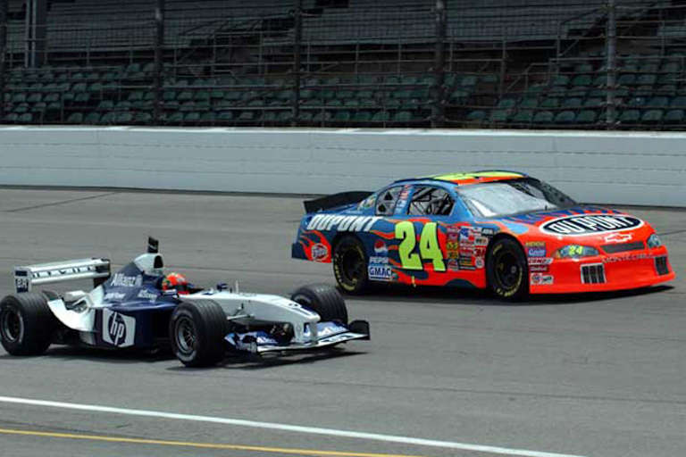 Vertauschte Rollen: Gordon im Formel 1, Montoya in Gordons NASCAR-Renner