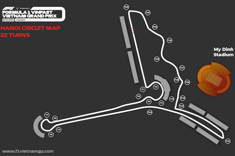 Das alte Pistenlayout mit 22 Kurven