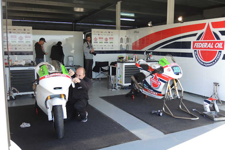 Box des Moto2-Teams von Gresini: Das Bild stammt vom Morgen – aber auch am späten Nachmittag herrschte kein Betrieb mehr